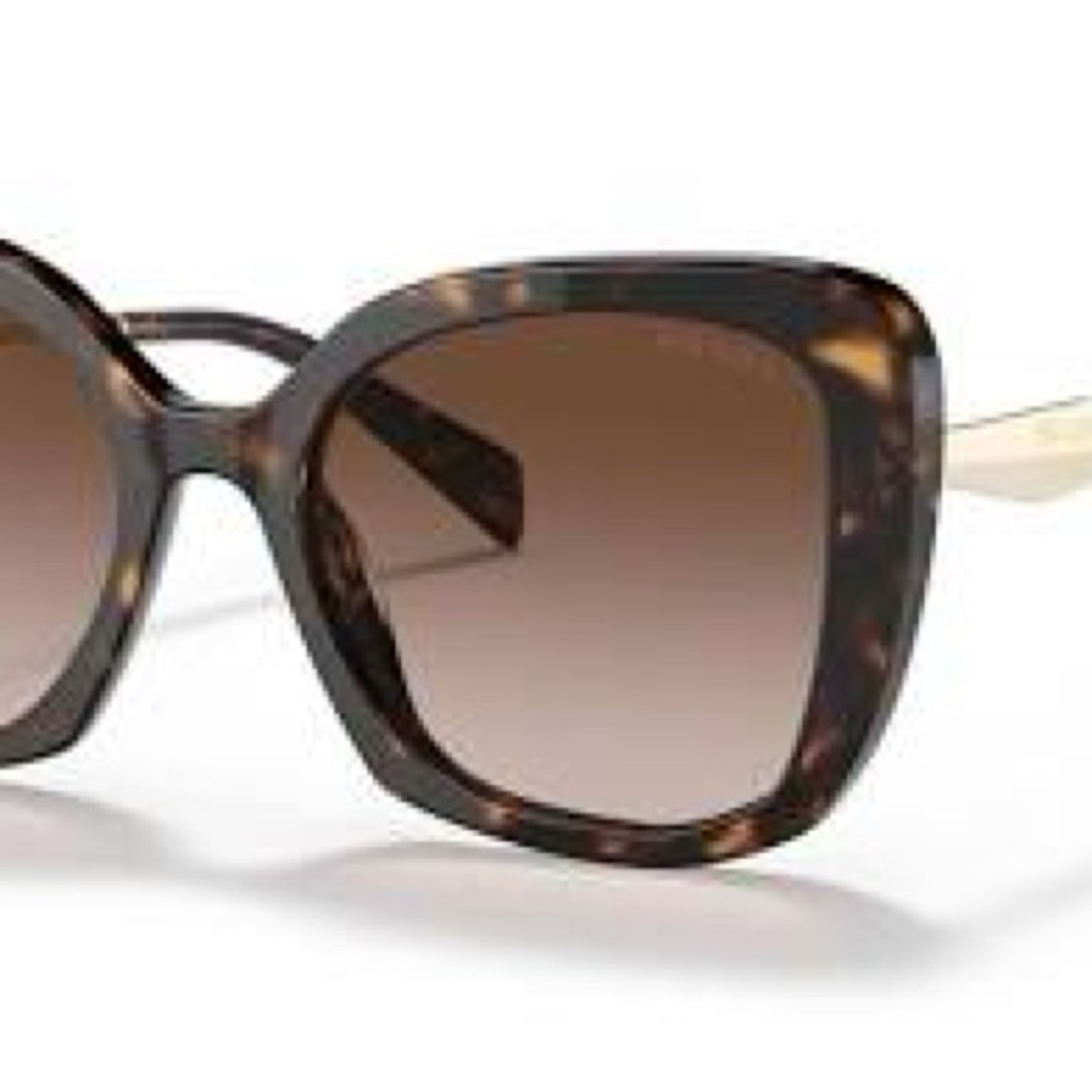 Prada PR 03YS 2AU6S1 Tortoise Plastic Butterfly Sunglasses